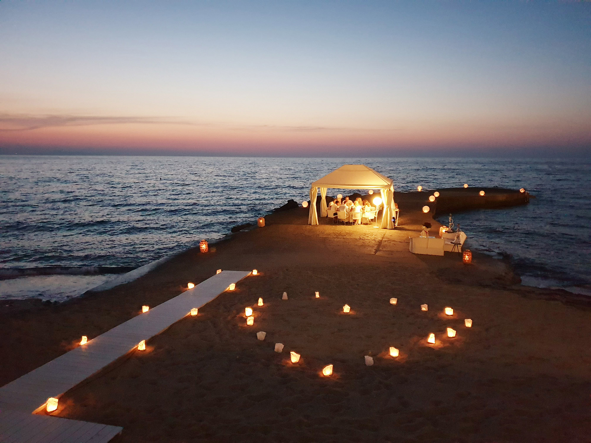 Beach Side with Sunset view